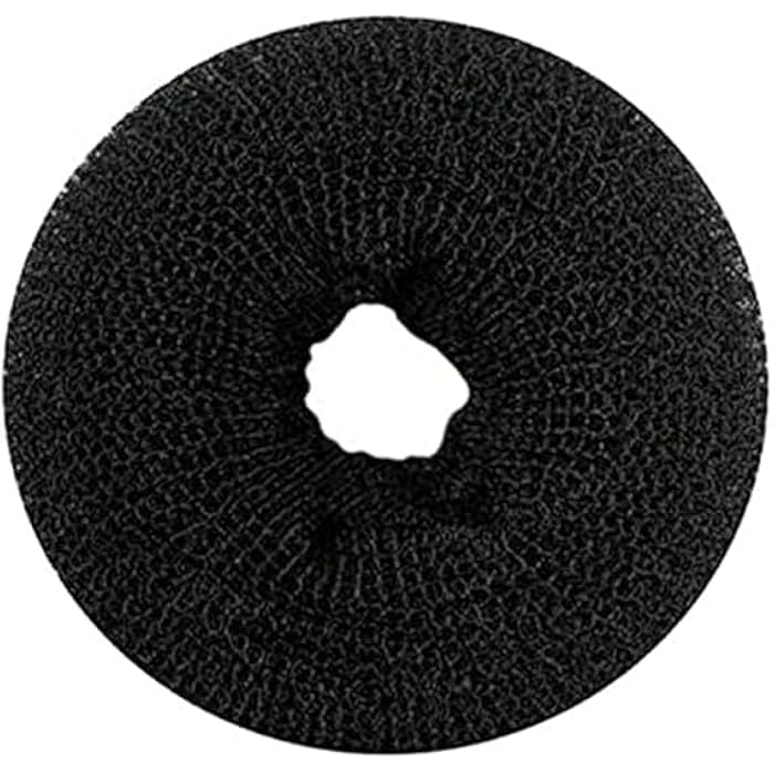 4 Pieces Donut Shape Hair Styling Tool Sponge Bun Bun Maker Black for Stylish Updo